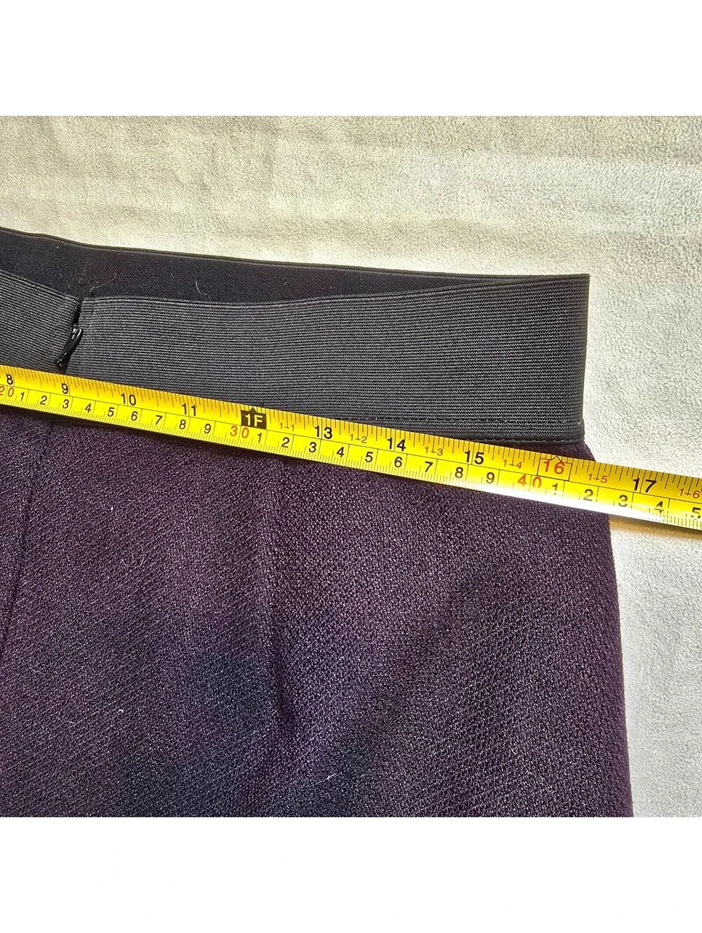 Express Women's Dark Purple Pencil Skirt with Leopard Print Lining, Size 10